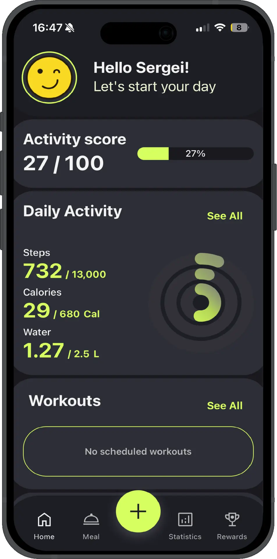 First workout